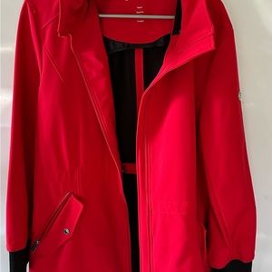 NWT beautiful Calvin Klein Anorak Jacket, in red color and size XL.